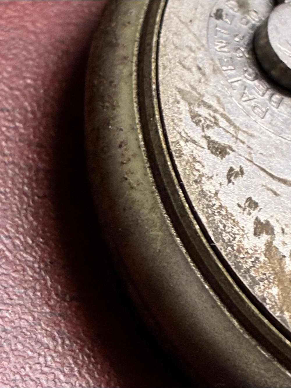 Antique Liberty Connecticut Watch Co. Pocket Watch Runs But No hands For Parts